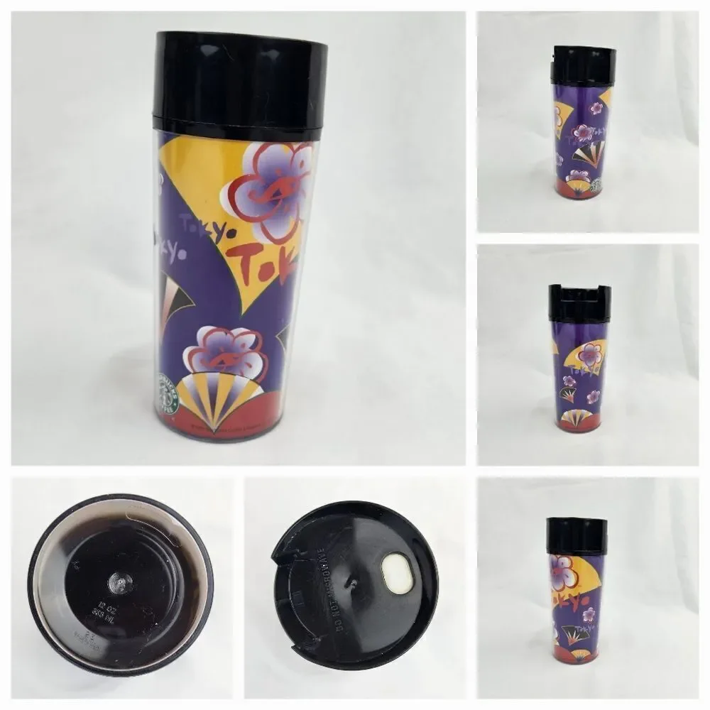 ☕️RARE Vintage Starbucks 1998 Tokyo Acrylic 12oz Travel Tumbler